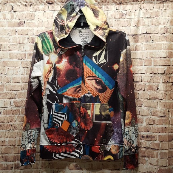 Volcom Other - Volcom Original Artwork By Hovin Wang Hoodie Size Large EUC LIKE NEW